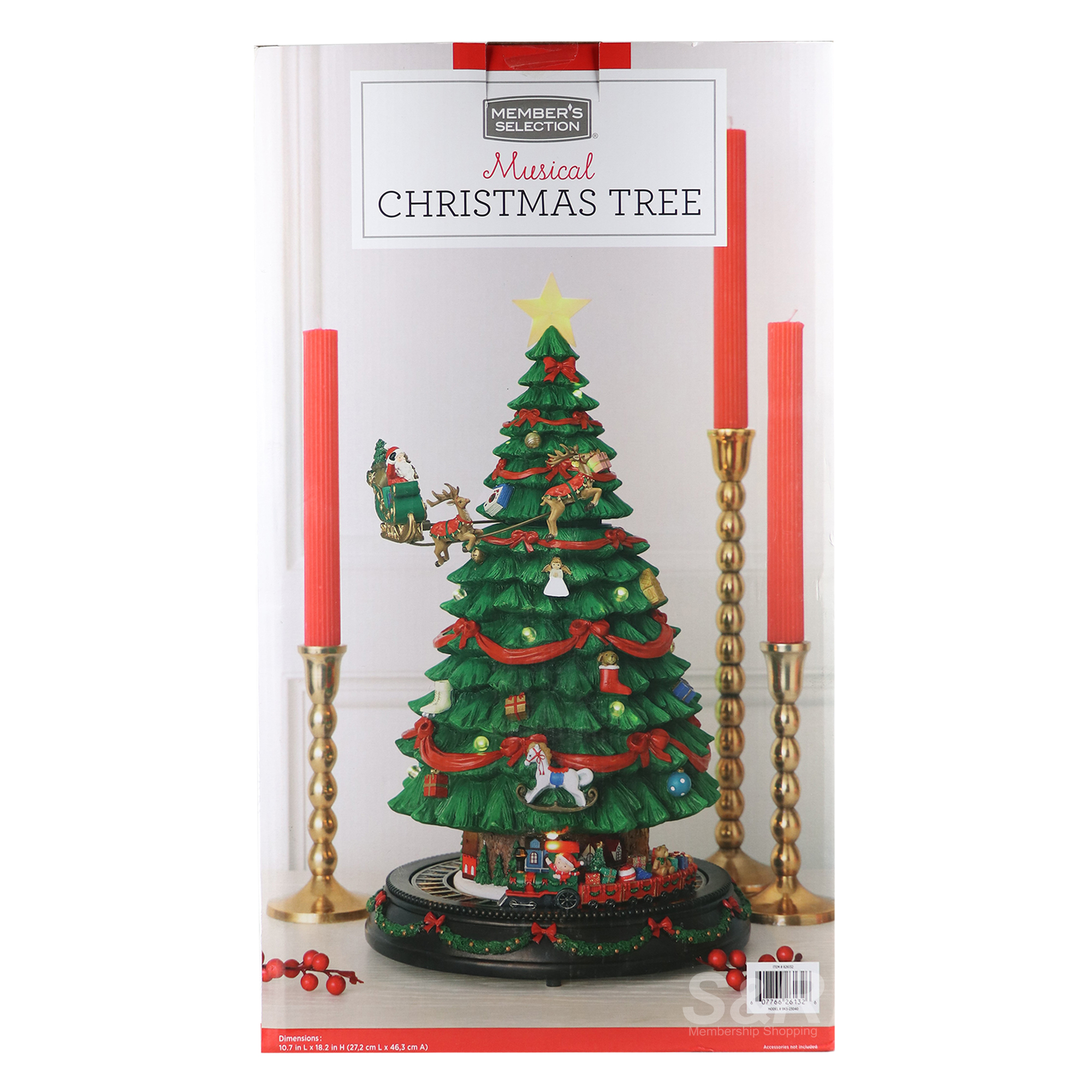 Member's Selection Musical Christmas Tree 10.7x18.2in